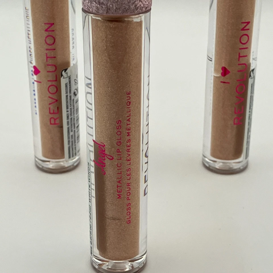 Brillo de labios Revolution I Heart Revolution metal Angel Heart Heart alas blancas 3 piezas Foto 4 de 4