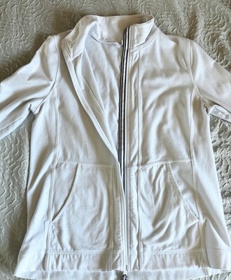 T By Talbots White Active Jacket, Women s Size Large