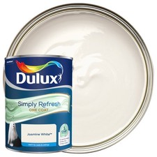 Dulux Simply Refresh One Coat Matt Emulsion Jasmine White 5L Interior Decor New
