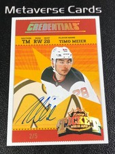 2024-25 Credentials Hockey Retro Ticket Access Timo Meier Auto 2/5