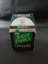 Leggs Sheer Energy Opaques Jet Black Size A Pantyhose 62402 SAJ New Vtg **