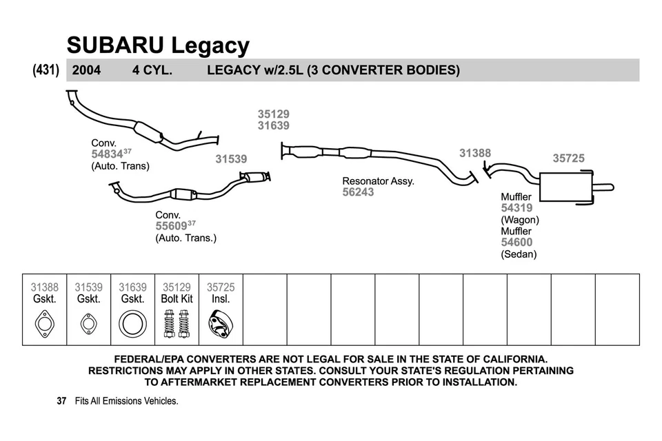 For Toyota Tacoma 05-15 Graphoil Composite Donut Exhaust Manifold Flange Gasket Foto 3 de 4