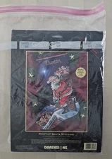 1997 Dimensions The Gold Collection Rooftop Santa Stocking 8528 Cross Stitch Kit