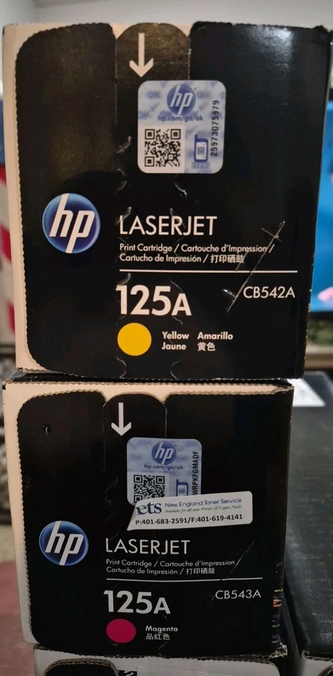 HP Genuine 125A Toner Cartridges CMYK&K,  Set of 5 HP Factory  Free Shipping!!! - Image 4 of 4