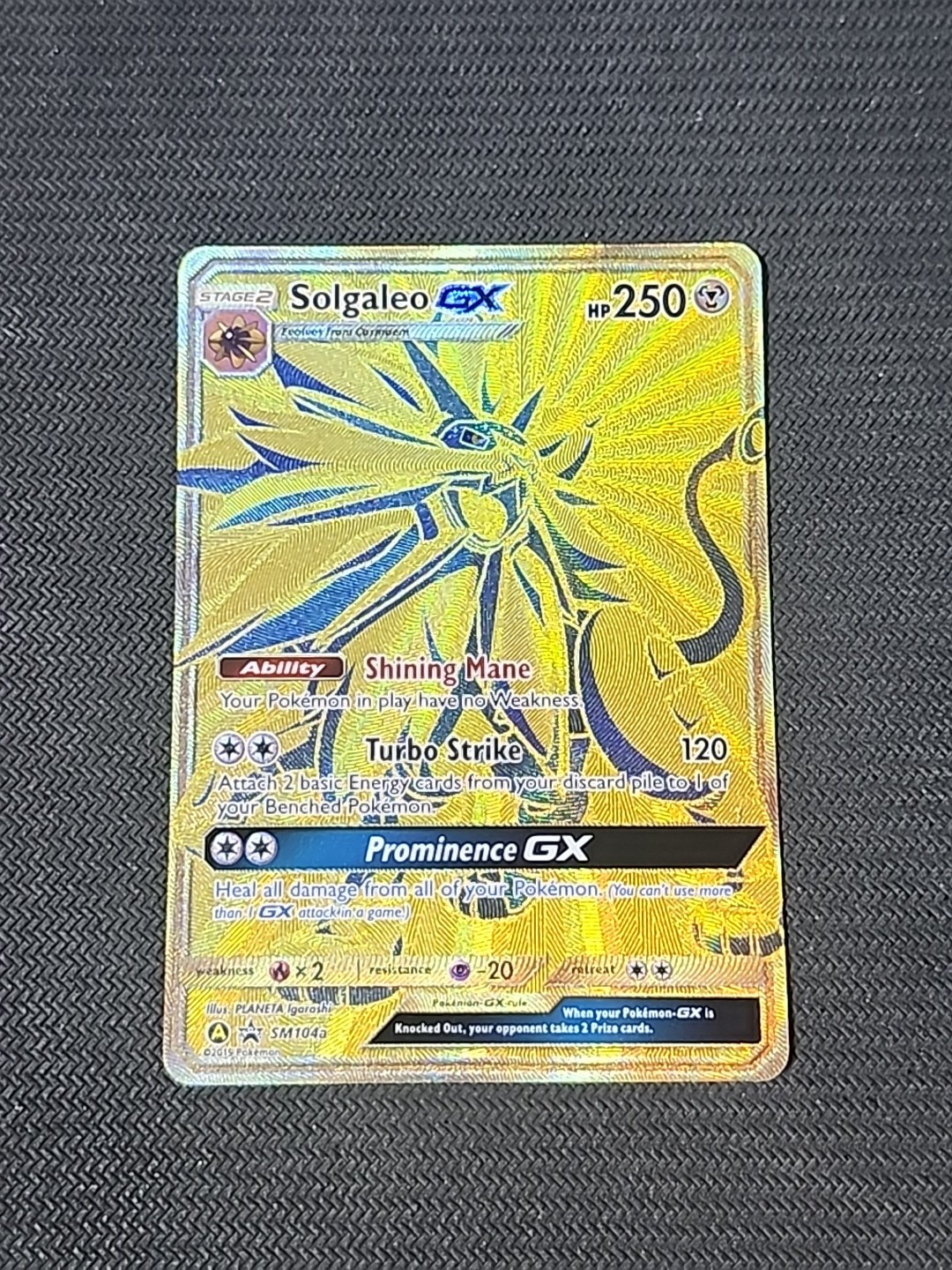 Pokemon Sun & Moon "Solgaleo GX" SM104a / Black Star Promo / Near Mint