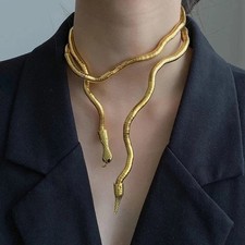 Chunky Jewelry - Metal Alloy Snake Necklace Bracelet for Party Style
