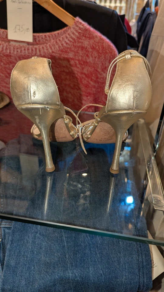 Chaussures Jimmy Choo Femme (EU) 38 Boucle dorée Ouverte Cuir Talons Aiguille - Photo 3/4
