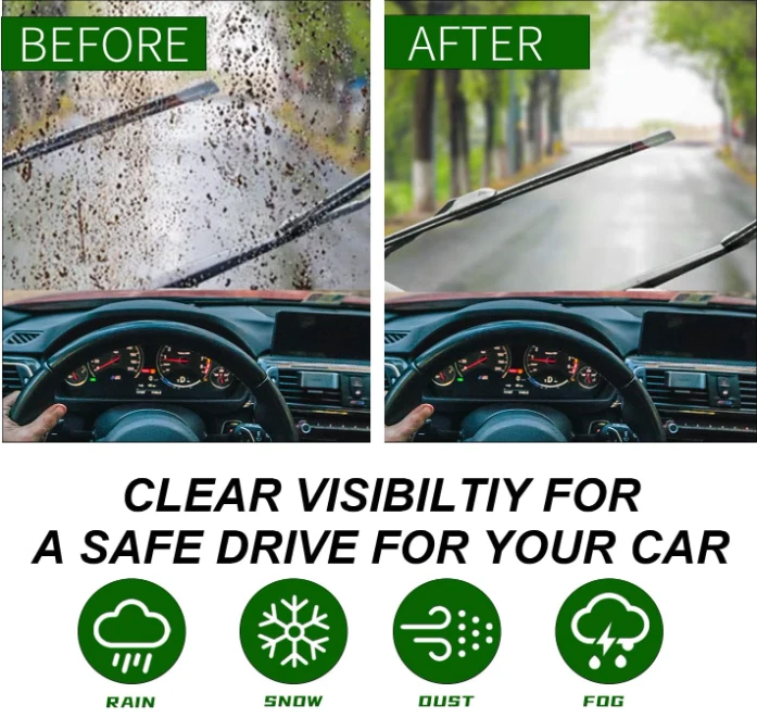 Set 3 limpiaparabrisas 26"/17"/14" para Subaru Forester 2019–2024, Top Lock Foto 3 de 4