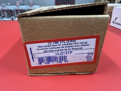 Advance VLO13TP NIB Ballast (1) 13W CFL (2-Pin) For PL-13 Or PLC-26W 10MM Lamp
