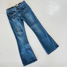 Levi  s Girls Size 14 Regular Rise Flare Blue Denim Bootcut Pockets Adjustable