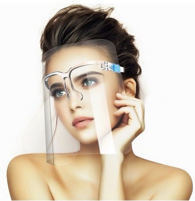 Clear Face Shields Anti-Fog Droplets Splash Glasses (10 Face shields+5 Glasses)
