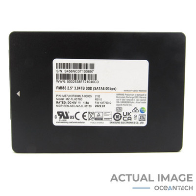 MZ-7LH3T80 Samsung PM883 Series 3.84TB 2.5'' SATA 6Gb/s SSD MZ7LH3T8HMLT Grade A