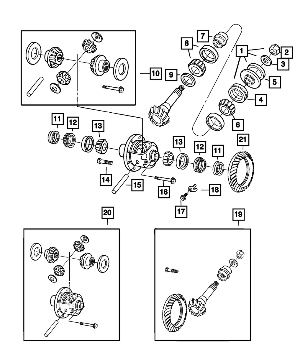 Genuine Mopar Ring And Pinion Gear 68670736AA