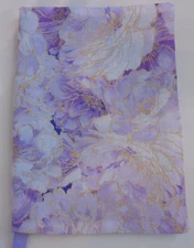 Fabric Paperback Book Cover Lavender  Floral Print Fabric Flowers Standard Size