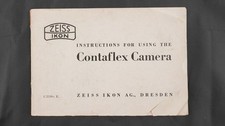 Original Zeiss Ikon Contaflex Camera Manual Vintage Instruction Booklet Dresden