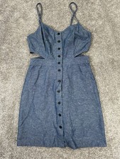 Madewell Dress Womens 4 Blue Cotton Blouson