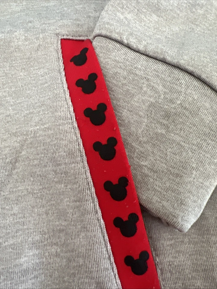 Disney Mickey Mouse Cremallera Completa Sudadera con Capucha Estampado Niños Gris Talla 5/6 Marca de Agua AOP World Foto 3 de 4