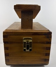 Wooden Shoe Shine Box with brushes rag and supplies