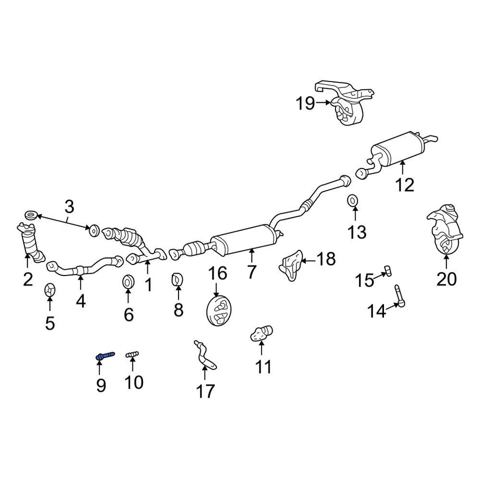For Toyota Tacoma 2005-2024 Toyota 90109A0064 Front Exhaust Bolt Foto 2 de 4