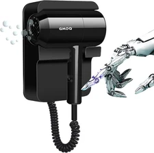 Hotel Wall Mounted Hair Dryer for Bathroom,Restroom Professional Blow Black 