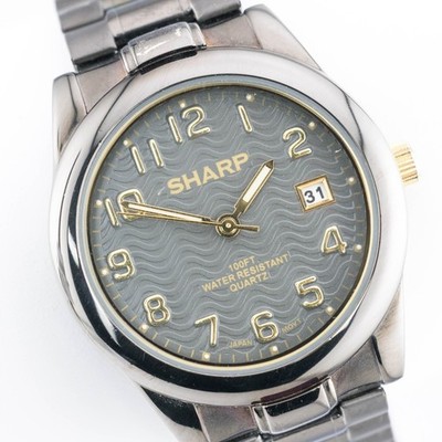 さぶ　サン出版　90/4APR　91/7JUL　92/12DEC　93/2FEB SHARP SHP2037 Dark-Tone Quartz Analog Men's Watch Sz. 7