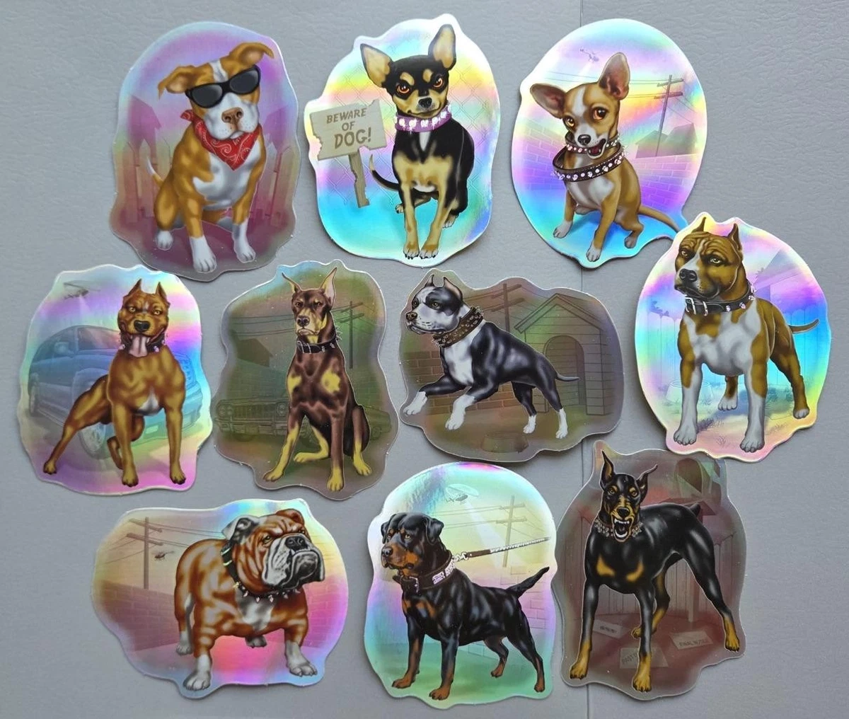 10 VTG 2005 Dawgs Vending Machine Stickers by Steve Nazar, Dogs, Lowrider, NOS
