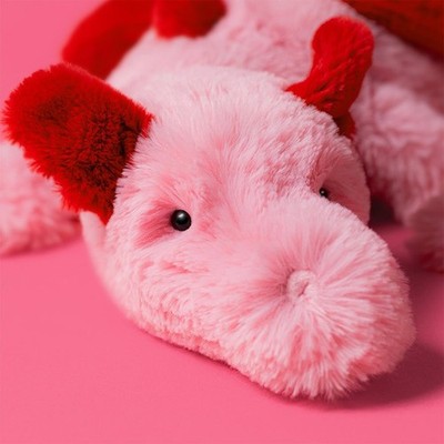 Jellycat Heart Dragon Plush RETIRED RARE 50cm - NWT Valentine's