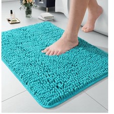 LOCHAS Luxury Bathroom Rug Shaggy Bath Mat 24 X 17 Inch, Washable Non Slip Bath