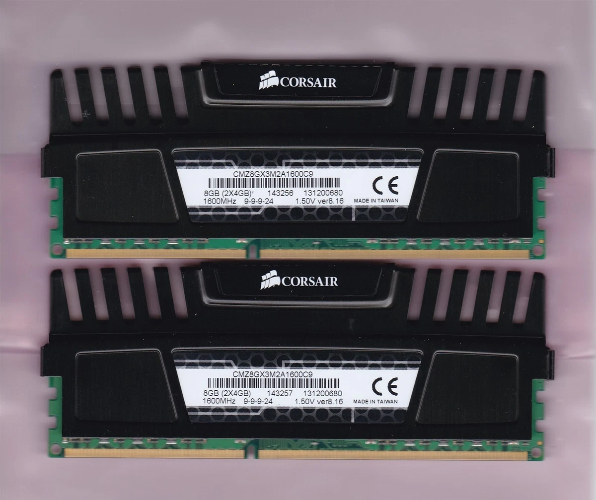 Corsair PC3-12800 (DDR3-1600) Computer Memory (RAM) 8 GB Total