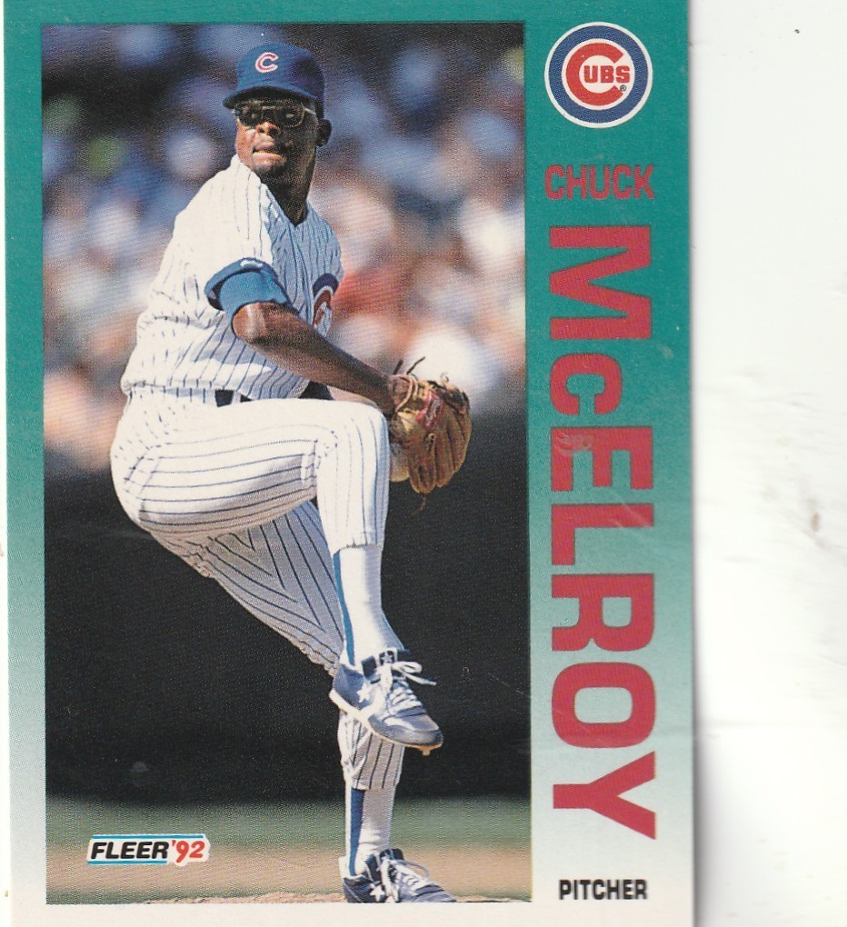 FREE SHIPPING-MINT-Chuck McElroy 1992 Fleer #388 Chicago Cubs