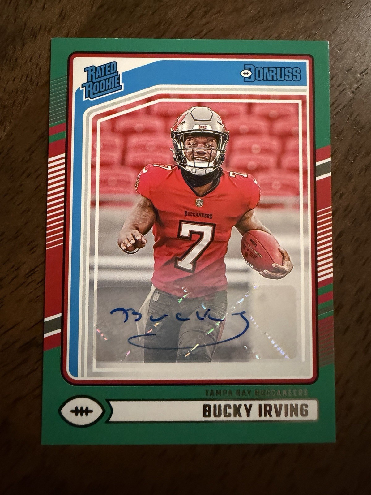 2024 Panini Donruss Green Rated Rookie AUTO Bucky Irving #301 (RC)🔥