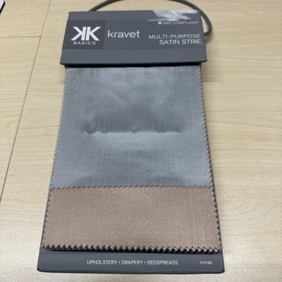 Fabric Sample Book Kravet Satin Strie 34 Pg 7.75x6  Multicolor Solids