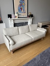 Daals Timber Oatmeal Fabric 3-Seater Sofa