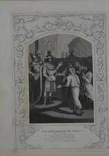 Antique Religious Art The Proclamation of Cyrus 1860 Christianity History