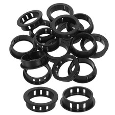 15Pcs Snap Bushing Grommets 1-1/4" 32mm Round Cable Hose Protector Black
