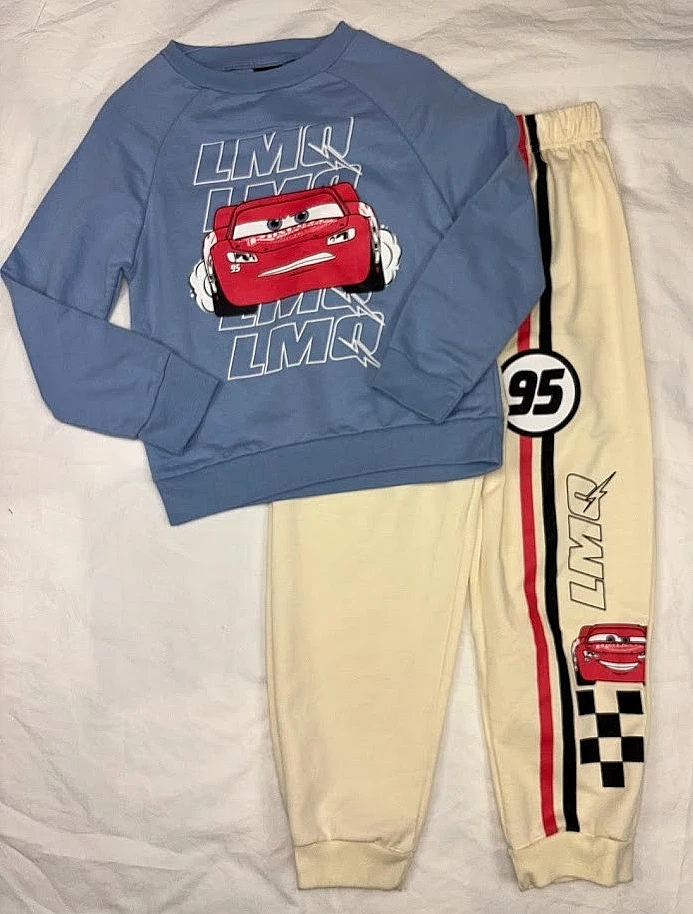 Cars Disney Pixar Niños Talla 7 Conjunto Lote 4 piezas Pantalones Cortos Prendas para el torso Lightning McQueen Foto 2 de 3