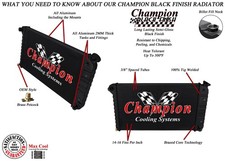 Sr 3 Row Stamped Tank Black Finish Radiator 17x28-1967-77 Pontiac Grand Prix V8