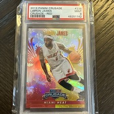 2013-14 Panini Excalibur Crusade LeBron James Red Prizm/349 PSA 9