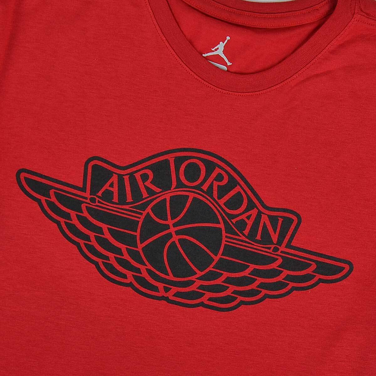 Nike Jordan Wings Logo T-Shirt Gym Red/Black Men's XL 2XL