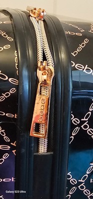Bebe LOGO Suitcase Luggage Travel Bag Carry On Spinner BlacK Rose ...