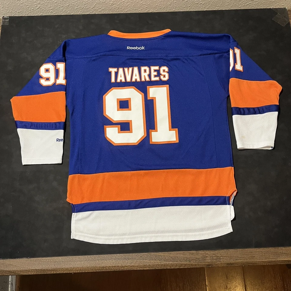 New York Islanders Jersey Vintage Tavares NHL Youth XL Reebok Retro CCM Hockey - Image 2 of 4