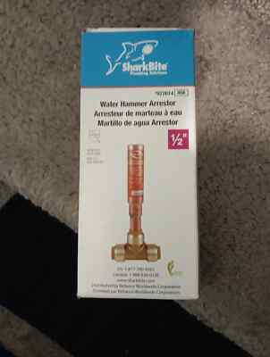SharkBite 1/2'' Hammer Arrestor, PEX Pipe, Copper, CPVC, PE-RT, HDPE, 22630LF