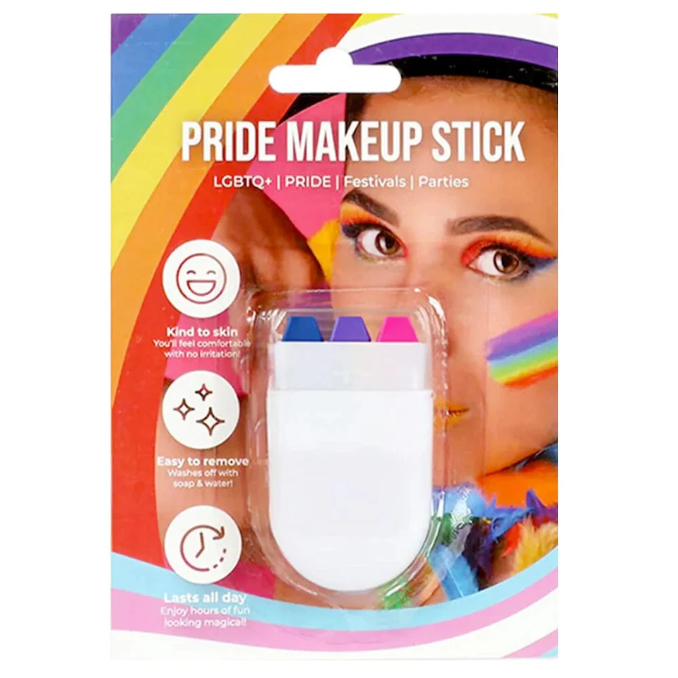 Bisexual Pride Flag Crayon Face Paint Roll On Make Up Fancy Dress Party New