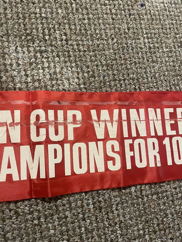 1977 Liverpool European Cup Winners silk scarf League Winners 10th Time