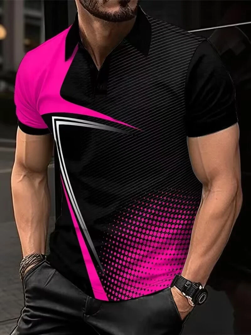 Polo T Shirt Button Collared Short Sleeve Sports Soft Golf Casual Shirt  Red - Picture 1 of 2