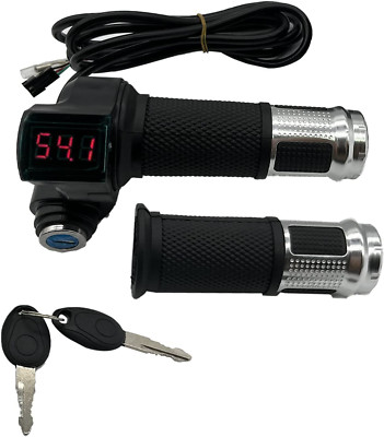1 Pair EBike Throttle Grip, Universal Electric Bicycle Scooter Twist Handlebar w