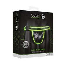 Ouch Glow in the Dark Authentic Bondage Buckle Jock Strap Neon Green L/XL