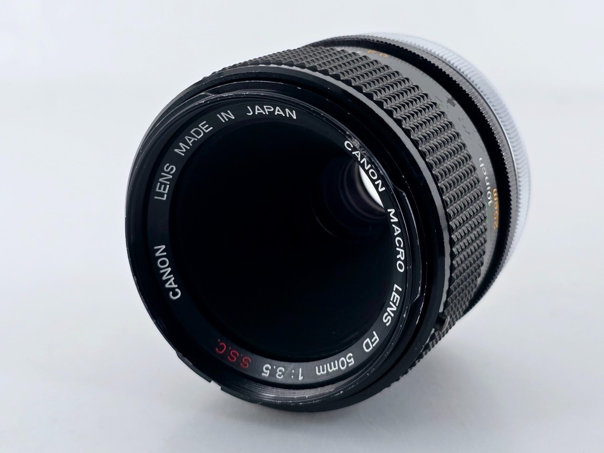 美品！CANON FD 50mm F3.5 S.S.C. マクロレンズ FDM50mm F3.5 S.S.C. - キヤノンカメラミュージアム