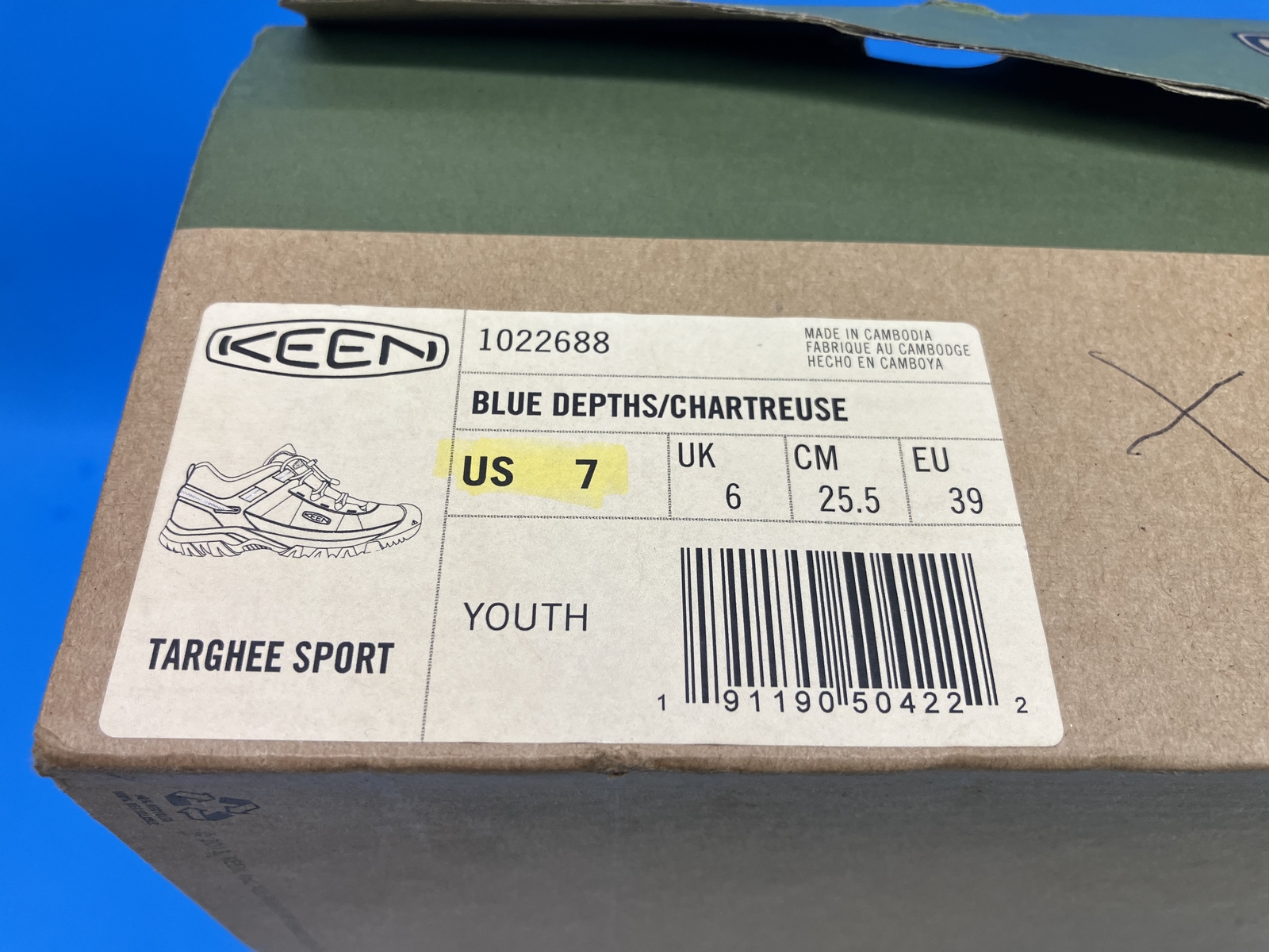 Scarpe da trekking sportive Keen Targhee profondità blu #1022688 Y 7 M 6 5 W 8 8 5 EU 39