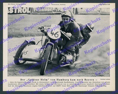 Speedway Sandbahn-Rennen Motorrad BMW Gespann Retsch Zöftig